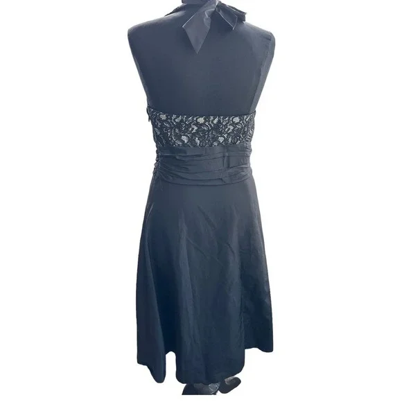 White House Black Market Lace Dress Black Whimsigoth Size 8‎ NWOT - Picture 3 of 13